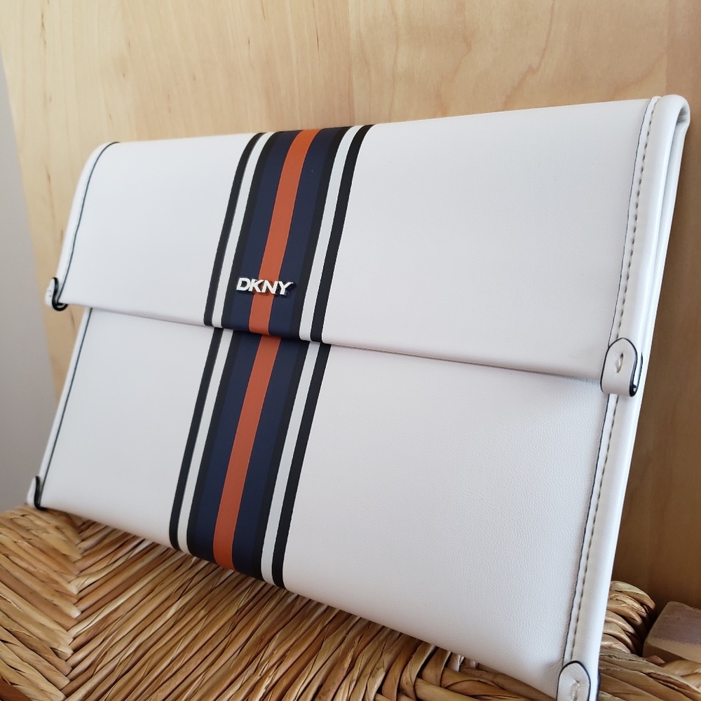 DKNY Envelope Stripe Clutch NEW